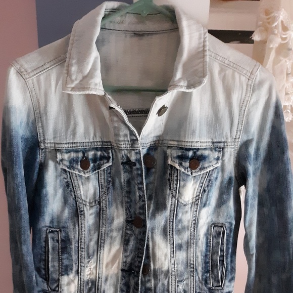 denim ombre bleached jacket - Picture 3 of 5